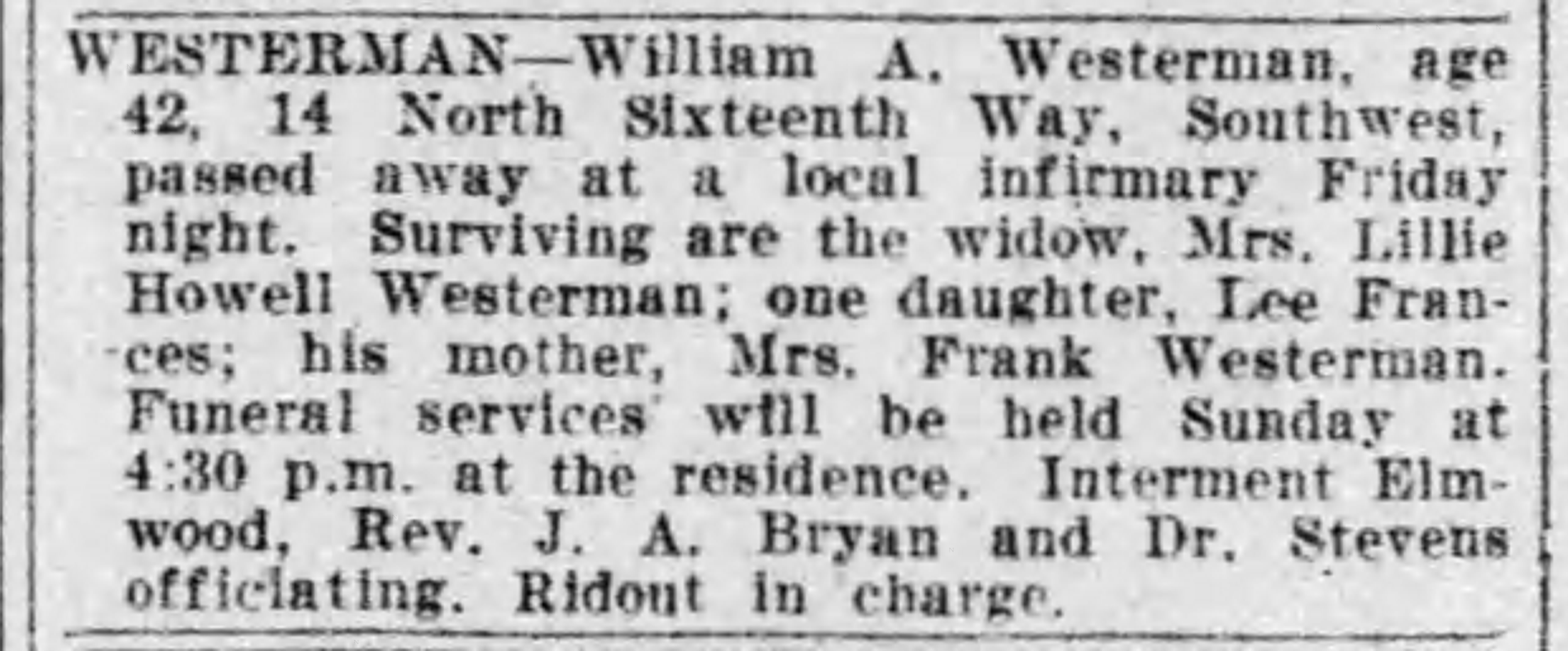 William A. Westerman obituary